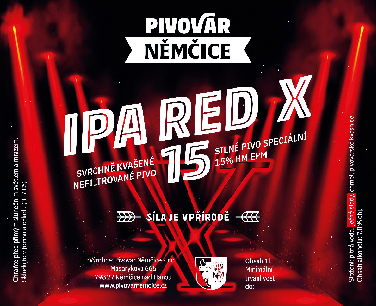 Kvalitní řemeslná piva, Pivovar Němčice, IPA RED X